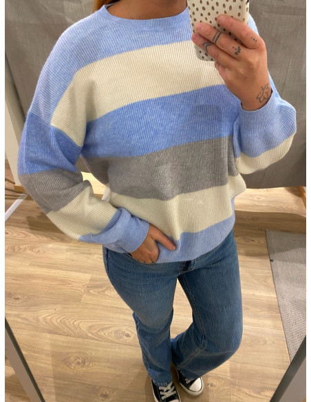 ONLATIA L/S STRIPE PULLOVER KNT NOOS