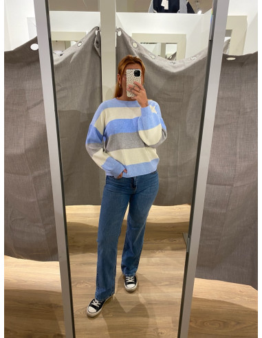 ONLATIA L/S STRIPE PULLOVER KNT NOOS