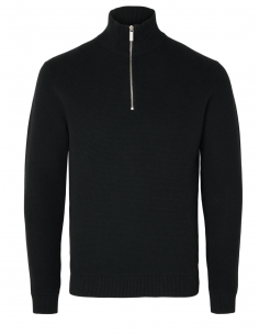 SLHDANE LS KNIT STRUCTURED HALF ZIP NOOS
