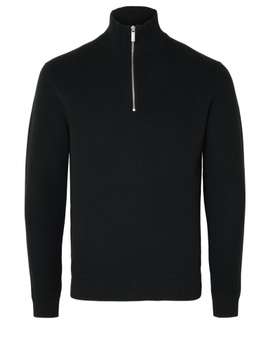 SLHDANE LS KNIT STRUCTURED HALF ZIP NOOS