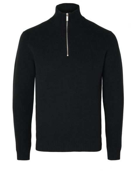 SLHDANE LS KNIT STRUCTURED HALF ZIP NOOS