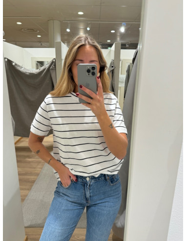 SLFESSENTIAL SS STRIPED BOXY TEE NOOS