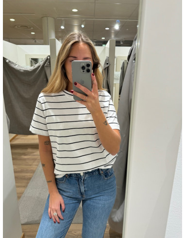 SLFESSENTIAL SS STRIPED BOXY TEE NOOS