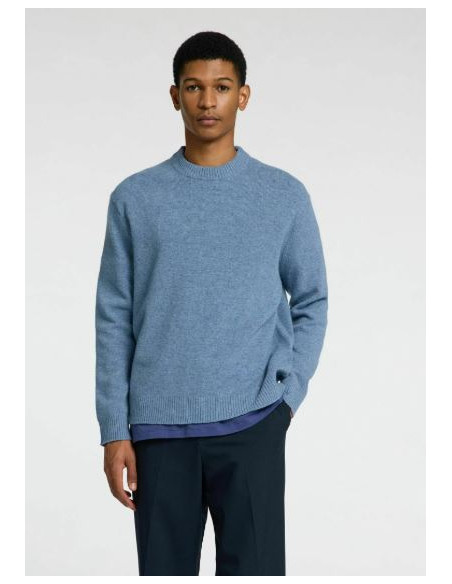 SLHROSS KNIT STRUCTURE CREW NECK NOOS