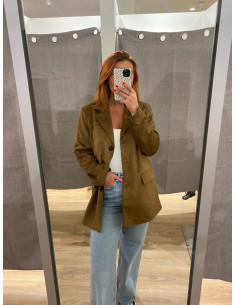 ONLTULIP FAUX SUEDE BLAZER COAT 2