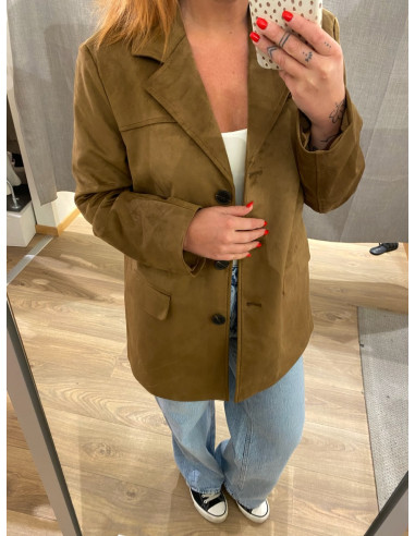ONLTULIP FAUX SUEDE BLAZER COAT