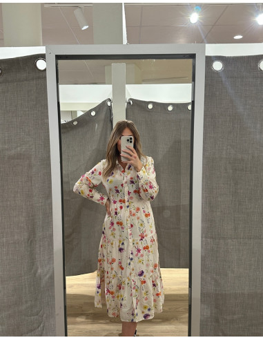 VIALINIA L/S MIDI SHIRT DRESS