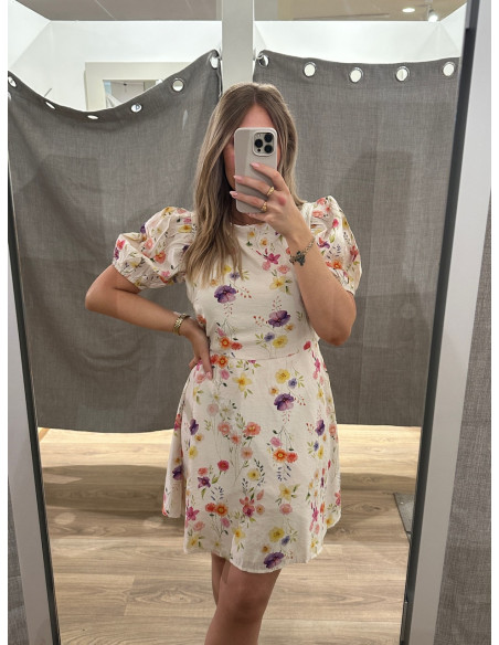 VIALINIA BOATNECK 2/4 SHORT DRESS