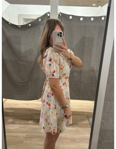 VIALINIA BOATNECK 2/4 SHORT DRESS