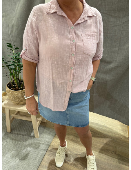 OBJELLEN HW SHORT DENIM SKIRT