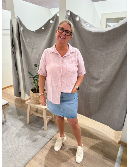 OBJELLEN HW SHORT DENIM SKIRT