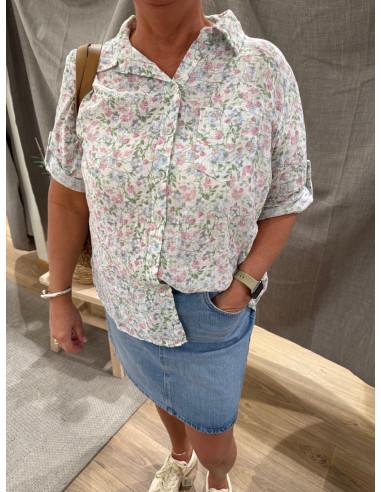 OBJELLEN HW SHORT DENIM SKIRT