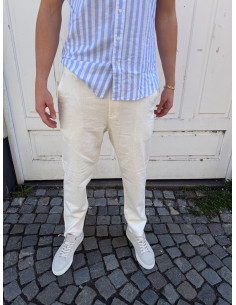 SLH172-SLIMTAPE BRODY LINEN PANT NOOS