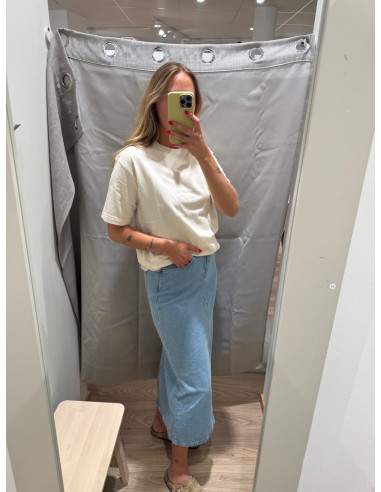 OBJELLEN MW LONG DENIM SKIRT
