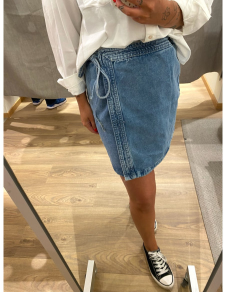 VMLIZA MR SHORT DENIM WRAP SKIRT