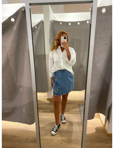 VMLIZA MR SHORT DENIM WRAP SKIRT