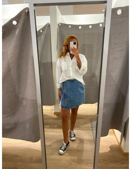 VMLIZA MR SHORT DENIM WRAP SKIRT