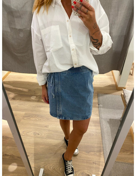 VMLIZA MR SHORT DENIM WRAP SKIRT