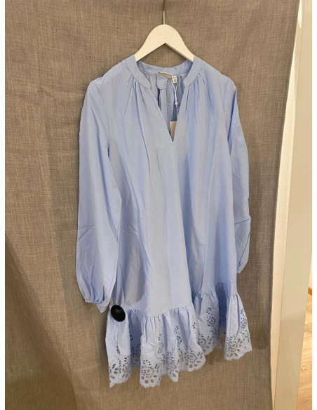 VIKELLY V-NECK L/S SHORT DRESS