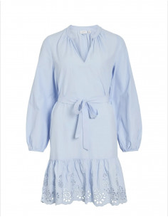 VIKELLY V-NECK L/S SHORT DRESS 2