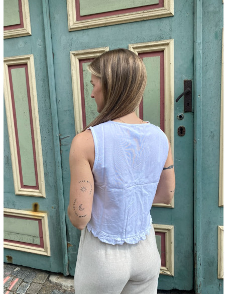 ONLJAKIRI LINEN S/L EMB VEST