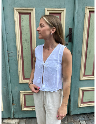 ONLJAKIRI LINEN S/L EMB VEST