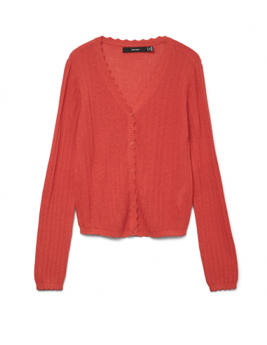 VMLUXLIGHT POINTELLE LS V-NECK CARDIGAN