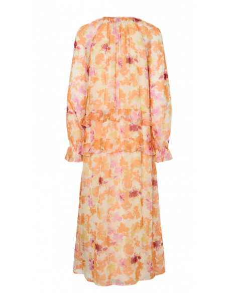 PCCLARA LS LONG V-NECK DRESS