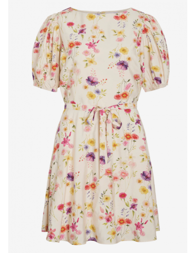 VIALINIA BOATNECK 2/4 SHORT DRESS