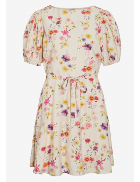 VIALINIA BOATNECK 2/4 SHORT DRESS