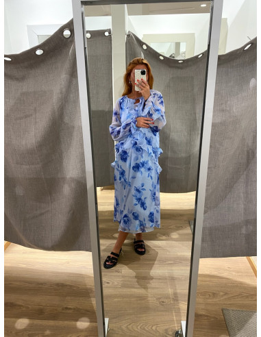 PCCLARA LS LONG V-NECK DRESS