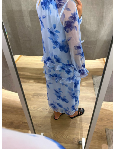 PCCLARA LS LONG V-NECK DRESS