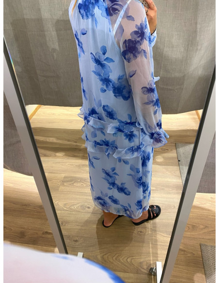 PCCLARA LS LONG V-NECK DRESS