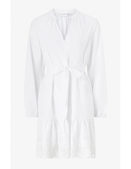 VIKELLY V-NECK L/S SHORT DRESS