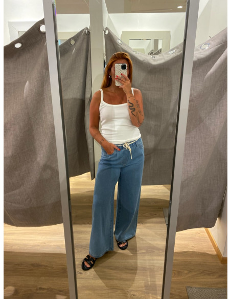 VMVALERIA MR WIDE STRING JEANS