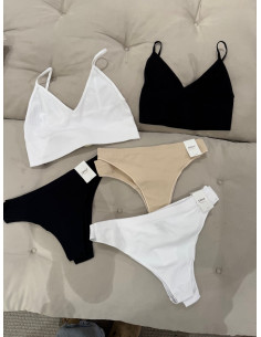 ONLVICKY RIB S-LES THONG 3-PACK