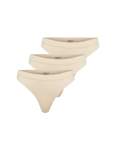 ONLVICKY RIB S-LES THONG 3-PACK