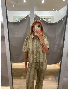 PCSALUME SS DENIM SHIRT