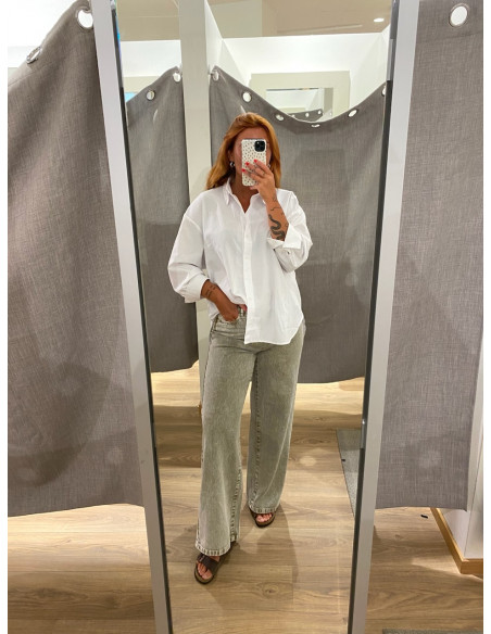 PCFAY MW WIDE DENIM JEANS