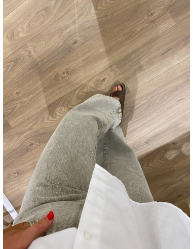 PCFAY MW WIDE DENIM JEANS