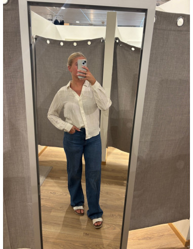 PCSILKE MW WIDE JEANS MB