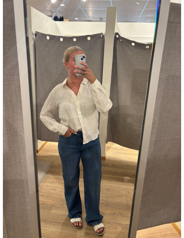 PCSILKE MW WIDE JEANS MB