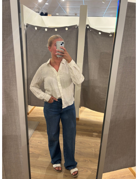 PCSILKE MW WIDE JEANS MB