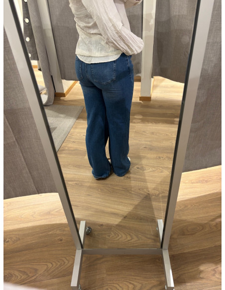 PCSILKE MW WIDE JEANS MB