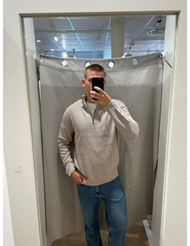 ONSMACE REG HERRINGBONE HALF ZIP KNIT NS