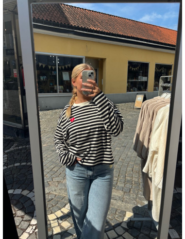 ONLLIVINA L/S O-NECK STRIPE TOP