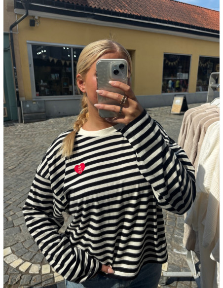 ONLLIVINA L/S O-NECK STRIPE TOP