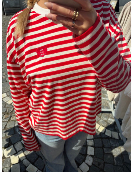 ONLLIVINA L/S O-NECK STRIPE TOP