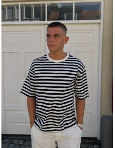 SLHRELAXDAN SS STRIPE TEE