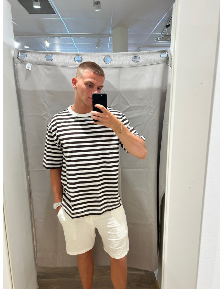 SLHRELAXDAN SS STRIPE TEE